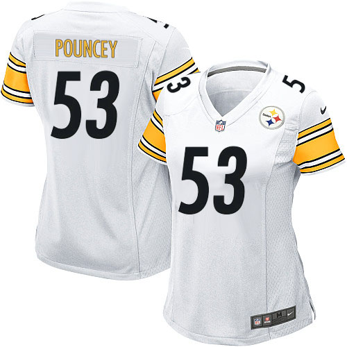 Women's Game Maurkice Pouncey Nike Jersey White Road - #53 NFL Pittsburgh Steelers